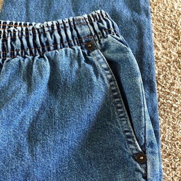 Vintage 90’s drawstring stretchy pull on jeans in size 10 Tall - Picture 2 of 5